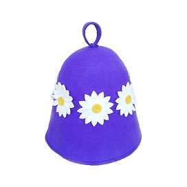 Колпак банный Завидово Фетр "Ромашка"