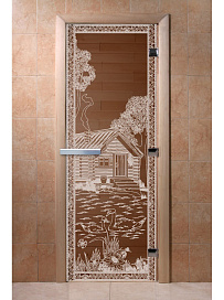 DoorWood Дверь "Банька в лесу бронза"