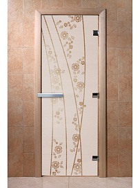 DoorWood Дверь "Весна цветы сатин"