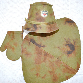 Завидово Фетр Комплект для сауны "Милитари"