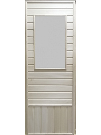 DoorWood Дверь с прямоугольной стеклянной вставкой с сюжетом