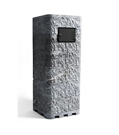 Klover Газовая печь для бани Klover RT 50-RV Талькомагнезит Скала в полной облицовке Радиусные углы