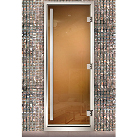 Дверь для паровых Maestro Woods Арабика Престиж бронза (серая фурнитура)