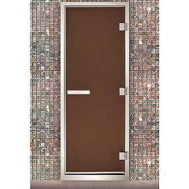 Дверь для паровых Maestro Woods Арабика бронза матовая (серая фурнитура)