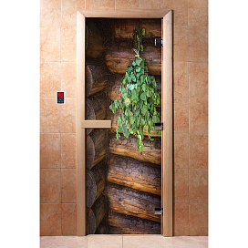 Дверь для сауны Maestro Woods Веник (A007)